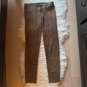 ZARA Faux Leather Suede Pants - Size XS
